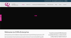 Desktop Screenshot of cliffe-enterprise.com