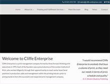 Tablet Screenshot of cliffe-enterprise.com